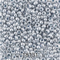 Бисер Чехия круглый 6   10/0   2.3 мм  500 г 18131 (Ф393) серебряный