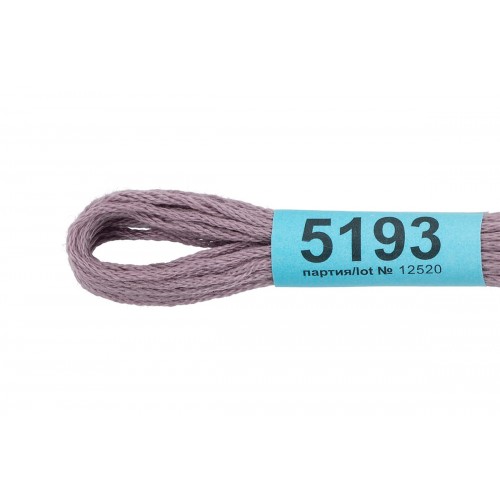 Нитки для вышивания "Gamma"    мулине  ( 3173-6115 )  100\% хлопок   24 x  8 м №5193 бежево-сиреневый