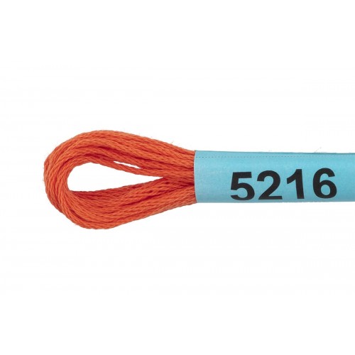Нитки для вышивания "Gamma"    мулине  ( 3173-6115 )  100\% хлопок   24 x  8 м №5216 оранжево-красный