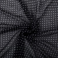 Ткань PC-05   Chiffon   68 г/кв.м ± 5 г/кв.м  147 см ± 2 см  100\% полиэстер  №1 черный/белый