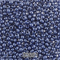 Бисер Чехия круглый 7   10/0   2.3 мм  500 г 33061 (Ф452) т.сливовый