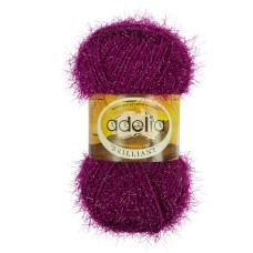 Пряжа ADELIA "BRILLIANT"   100\% полиэстер   10 шт. х  50 г  90 м ± 5 м №28 сиреневый