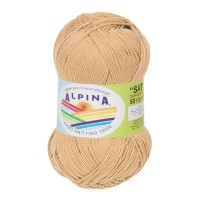 Пряжа ALPINA "SATI"   100\% мерсеризованный хлопок   10 шт. х  50 г  170 м ± 10 м №208 т.бежевый