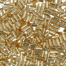 Бисер Япония "TOHO" BUGLE №3   3 мм  5 х  5 г №0022 св.золотистый