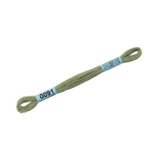Нитки для вышивания "Gamma"    мулине  ( 0001-0206 )  100\% хлопок   24 x  8 м №0091 св-сер-зеленый