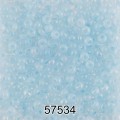 Бисер Чехия круглый 1 10/0 2.3 мм 500 г 57534 (Ф070) голубой/меланж