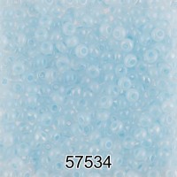 Бисер Чехия круглый 1   10/0   2.3 мм  500 г 57534 (Ф070) голубой/меланж