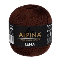 Пряжа ALPINA "LENA"   100\% мерсеризованный хлопок   10 шт. х  50 г  280 м ± 15 м №79 коричневый