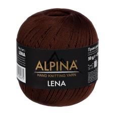 Пряжа ALPINA "LENA"   100\% мерсеризованный хлопок   10 шт. х  50 г  280 м ± 15 м №79 коричневый