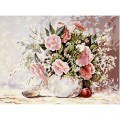 Канва/ткань с рисунком Grafitec серия 11.000 60 см х 50 см 11.382 Нежные розы