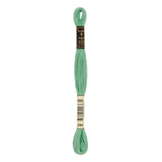 Нитки для вышивания "Anchor"   мулине   100\% хлопок   12 x  8 м 0204 св. зеленый