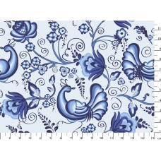 Ткань для пэчворка   ЛАЗУРНОЕ ЧУДО   112 см  100\% хлопок  ( в метрах ) ЛЧ-07 белый