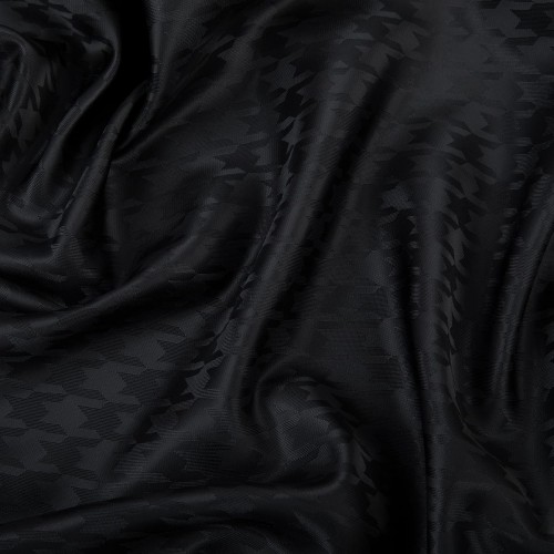 Ткань подкладочная "Gamma"   Taffeta с рисунком   JTR   52\% полиэстер, 48\% вискоза   145 см ± 2 см №127 черный (гусиная лапка)