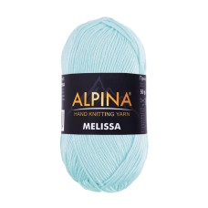 Пряжа ALPINA "MELISSA"   95\% вискоза, 5\% кашемир   10 шт. х  50 г  125 м ± 6 м №06 бл.голубой