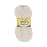 Пряжа ADELIA "LEDA"   99\% акрил, 1\% люрекс   5 шт. х  100 г  340 м ± 8 м №201 св.бежевый