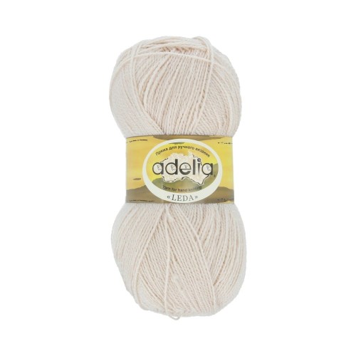 Пряжа ADELIA "LEDA"   99\% акрил, 1\% люрекс   5 шт. х  100 г  340 м ± 8 м №201 св.бежевый