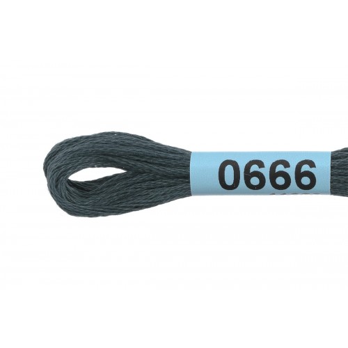 Нитки для вышивания "Gamma"    мулине  ( 0207-0819 )  100\% хлопок   24 x  8 м №0666 т.серый