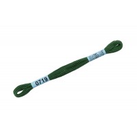 Нитки для вышивания "Gamma"    мулине  ( 0207-0819 )  100\% хлопок   24 x  8 м №0719 т.зеленый