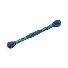 Нитки для вышивания "Gamma"    мулине  ( 0207-0819 )  100\% хлопок   24 x  8 м №0758 серо-синий
