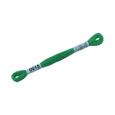 Нитки для вышивания "Gamma"    мулине  ( 0001-0206 )  100\% хлопок   24 x  8 м №0015 св.зеленый