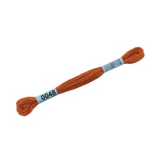 Нитки для вышивания "Gamma"    мулине  ( 0001-0206 )  100\% хлопок   24 x  8 м №0048 св.коричневый