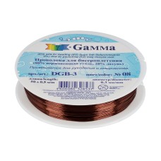"Zlatka"   / "Gamma"   Проволока для бисера   DGB-3  d 0.3 мм  50 м ± 0.5 м №08 под темную медь