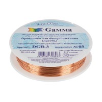 "Zlatka"   / "Gamma"   Проволока для бисера   DGB-3  d 0.3 мм  50 м ± 0.5 м №03 под св.медь
