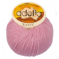 Пряжа ADELIA "KATTY"   100\% шерсть   10 шт. х  50 г  150 м ± 10 м №05 бл.розовый