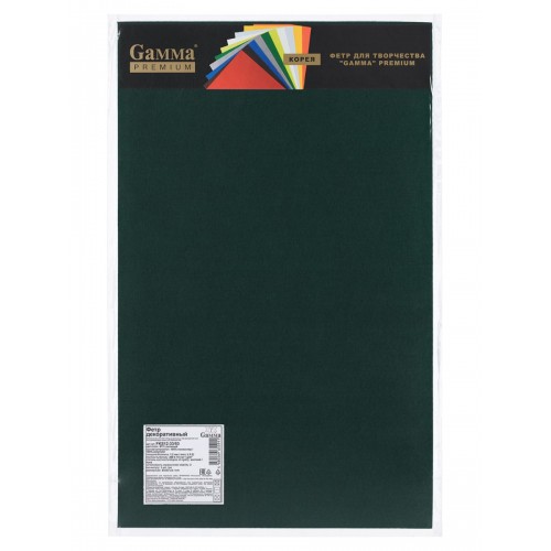 Фетр "Gamma"   Premium   FKS12-33/53   декоративный   1.2 мм  33 см х 53 см 873 т.зеленый