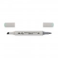 BMA-01 0.7 мм - 7 мм кисть/перо скошенное 1 шт. Z393 св. изумрудный тусклый/Light Clear Blue