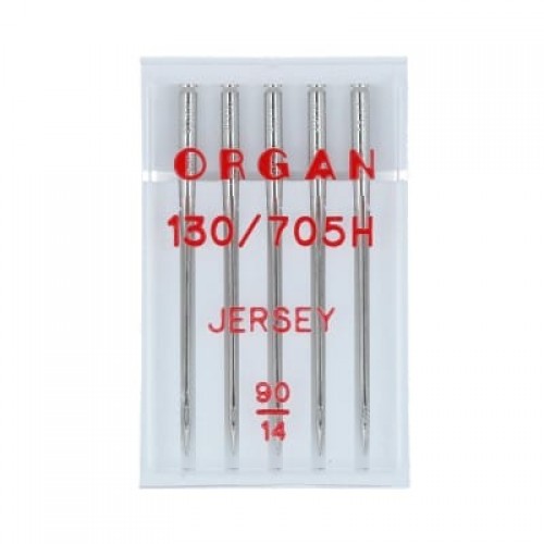 Иглы для быт. шв. машин "ORGAN"   для джерси   5 шт  в пенале 5205090 № 90
