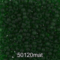Бисер Чехия круглый 3   10/0   2.3 мм  500 г 50120 mat (Ф635) т.зеленый мат.
