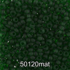 Бисер Чехия круглый 3   10/0   2.3 мм  500 г 50120 mat (Ф635) т.зеленый мат.