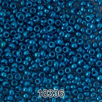 Бисер Чехия круглый 6   10/0   2.3 мм  500 г 18336 (Ф652) синий/металлик