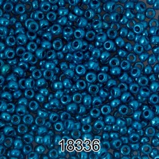 Бисер Чехия круглый 6   10/0   2.3 мм  500 г 18336 (Ф652) синий/металлик