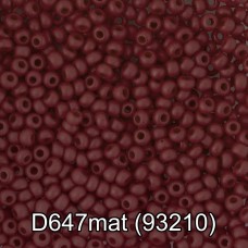 Бисер Чехия "GAMMA" круглый 4   10/0   2.3 мм  50 г  1-й сорт D647mat бордовый мат. ( 93210 )