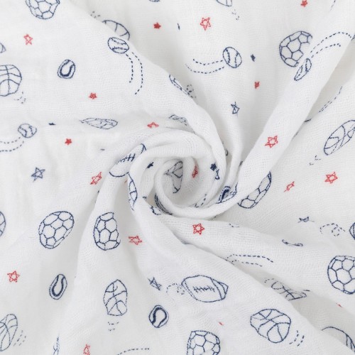 Ткань "PEPPY"   Ткань муслиновая   ФАСОВКА   EMBRACE   100\% хлопок   100 х  125 см  Shannon Fabrics champion cobalt