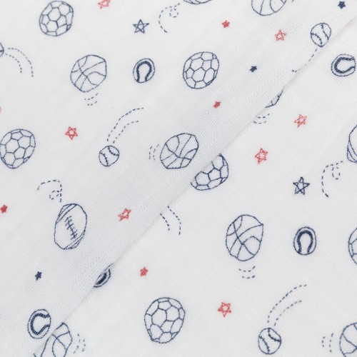 Ткань "PEPPY"   Ткань муслиновая   ФАСОВКА   EMBRACE   100\% хлопок   100 х  125 см  Shannon Fabrics champion cobalt
