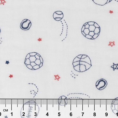 Ткань "PEPPY"   Ткань муслиновая   ФАСОВКА   EMBRACE   100\% хлопок   100 х  125 см  Shannon Fabrics champion cobalt