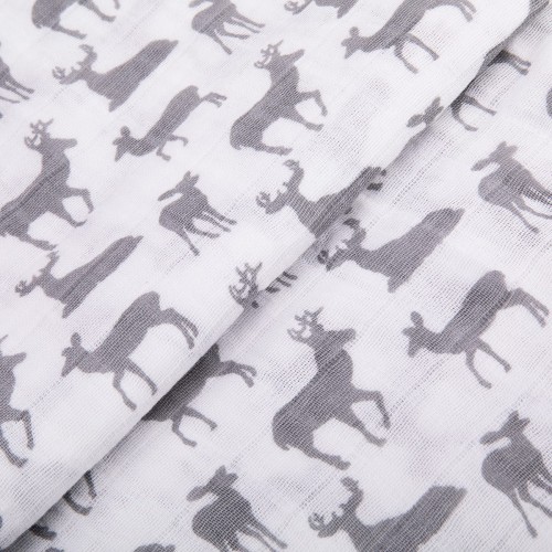 Ткань "PEPPY"   Ткань муслиновая   ФАСОВКА   EMBRACE   100\% хлопок   100 х  125 см  Shannon Fabrics deer to me steel
