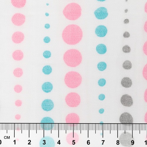 Ткань "PEPPY"   Ткань муслиновая   ФАСОВКА   EMBRACE   100\% хлопок   100 х  125 см  Shannon Fabrics dotstripe paris/silver/topaz