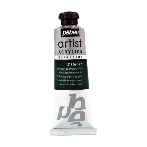 Краска акриловая "PEBEO"   Artist Acrylics extra fine №2   37 мл 907-219 фталоцианин изумрудный