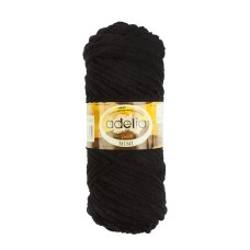 Пряжа ADELIA "MIMI"   100\% полиэстер   5 шт. х  100 г  80 м ± 4 м №01 ЧЕРНЫЙ