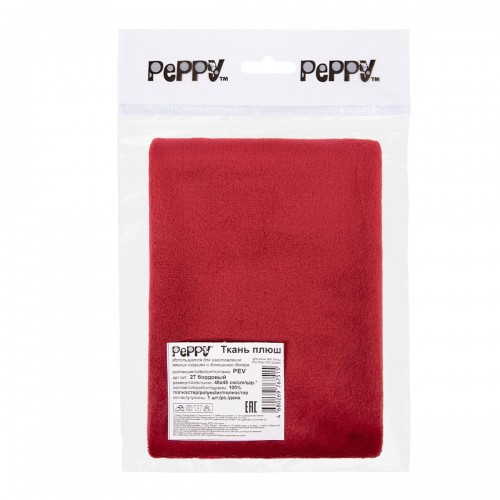 "PEPPY"   Плюш   PEV   ФАСОВКА   48 x 48 см  273 г/кв.м ± 5   100\% полиэстер 27 бордовый/burgundy
