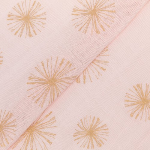 Ткань "PEPPY"   Ткань муслиновая   ФАСОВКА   EMBRACE METALLIC   100\% хлопок   100 х  125 см ± 2 см  Shannon Fabrics emmmake a wish blush/gold