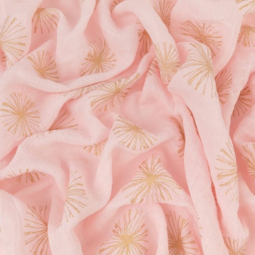 Ткань "PEPPY"   Ткань муслиновая   ФАСОВКА   EMBRACE METALLIC   100\% хлопок   100 х  125 см ± 2 см  Shannon Fabrics emmmake a wish blush/gold