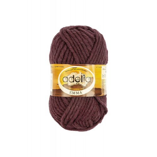 Пряжа ADELIA "EMMA"   80\% акрил, 20\% шерсть   10 шт. х  50 г  50 м ± 5 м  СК/Распродажа №27 бордовый