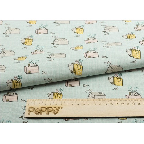 Ткань для пэчворка PEPPY   МАРТОВСКАЯ ПЕСНЯ   ФАСОВКА   50 x 55 см  146 г/кв.м ± 5   100\% хлопок МП-11 зеленый