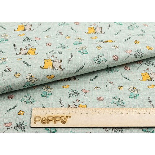 Ткань для пэчворка PEPPY   МАРТОВСКАЯ ПЕСНЯ   ФАСОВКА   50 x 55 см  146 г/кв.м ± 5   100\% хлопок МП-08 зеленый