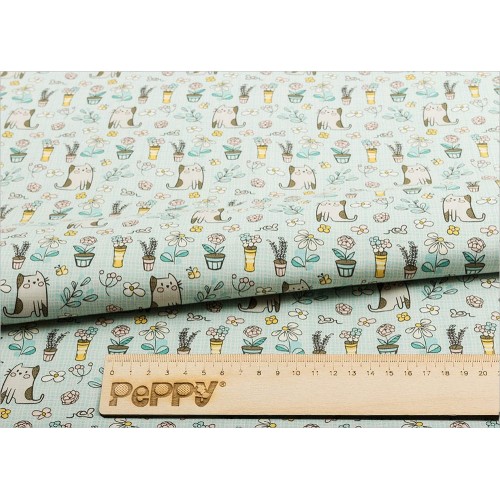 Ткань для пэчворка PEPPY   МАРТОВСКАЯ ПЕСНЯ   ФАСОВКА   50 x 55 см  146 г/кв.м ± 5   100\% хлопок МП-05 зеленый